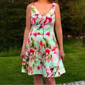 Chaps Floral Cocktail Dress